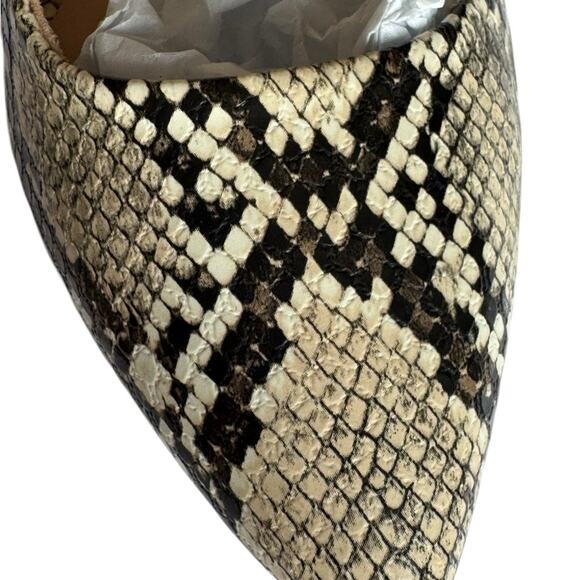 a new day GEMMA Snake Black & Cream Animal print Heels NEW Size 8 - Picture 8 of 12